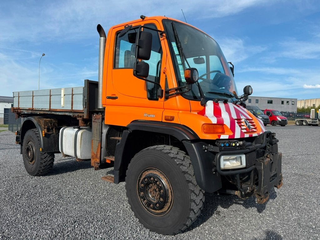 Unimog U500*Plateau*Ridelles*PTO*Hydraulique*Rockinger, Essai à domicile, Achat, Entreprise, 2 places
