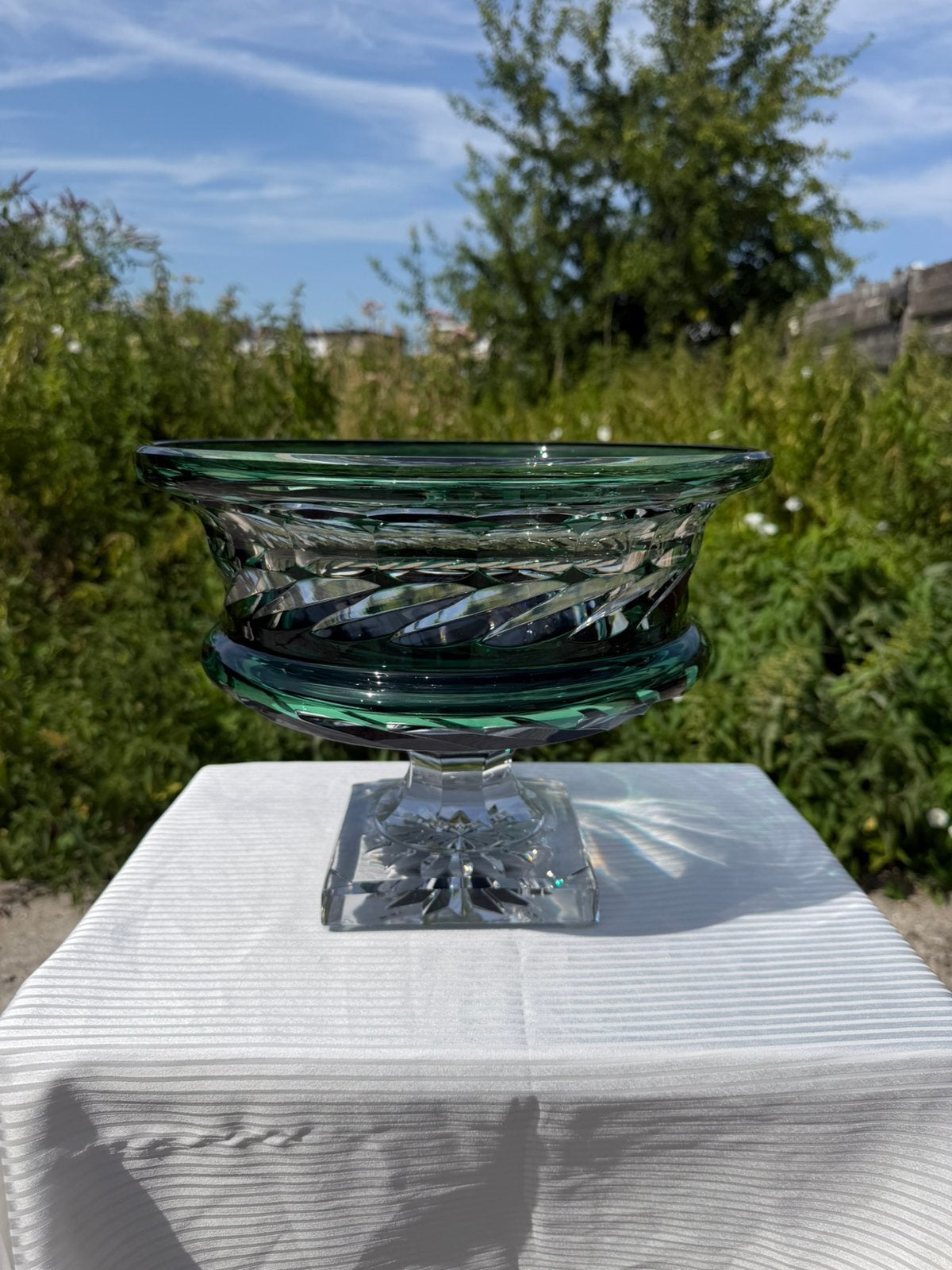 Val St. Lambert coupe sur pied, Antiek en Kunst, Antiek | Glaswerk en Kristal, Ophalen
