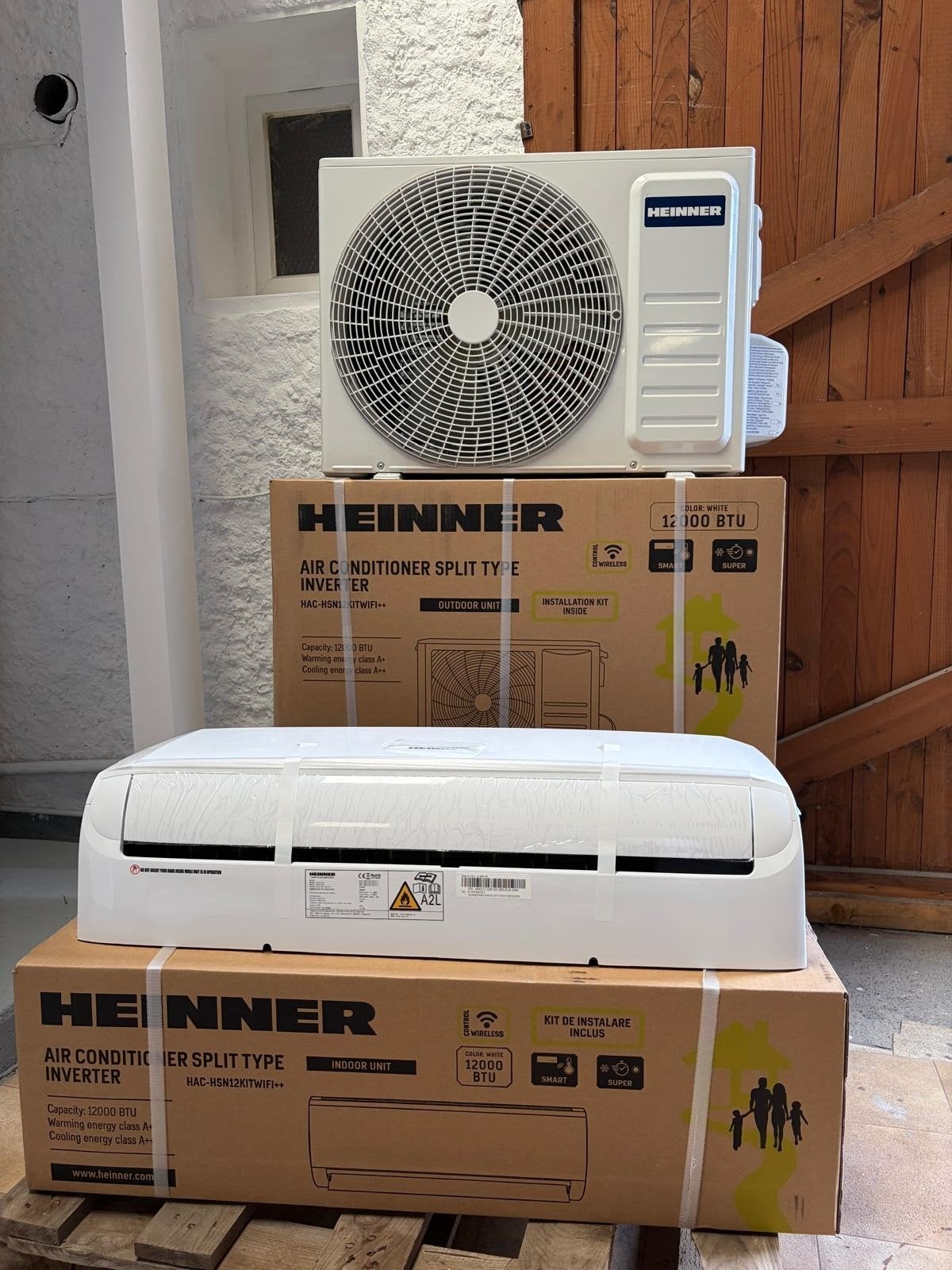 Heinner 12000 Btu Split airconditioner, Elektronische apparatuur, Airco's, Ophalen, Ventileren, Minder dan 60 m³, Nieuw