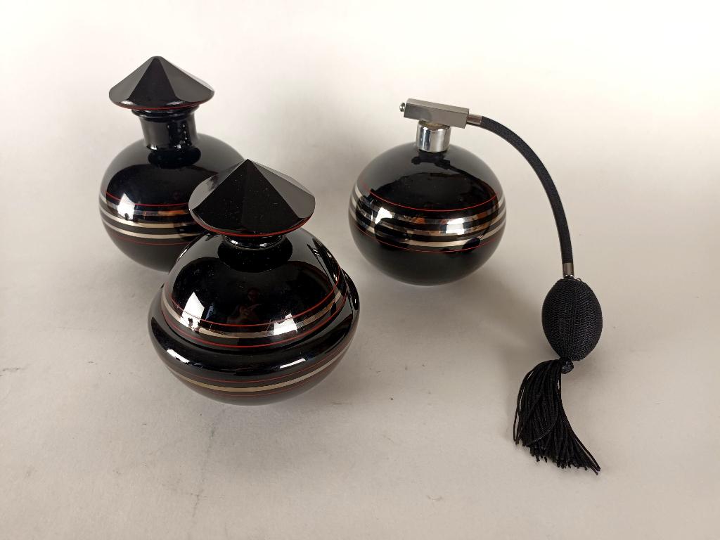 Set de parfum art déco Booms glass (3 pièces), Enlèvement ou Envoi