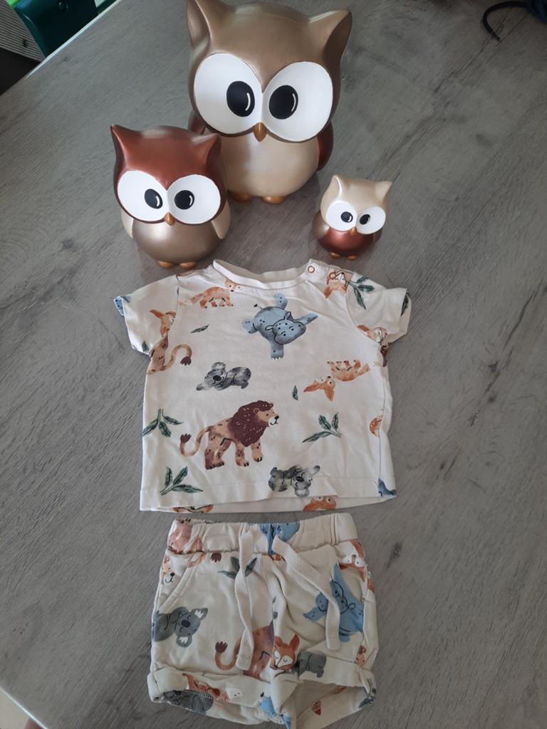 Setje dierenprint Hema maat 62, Ophalen of Verzenden, Setje