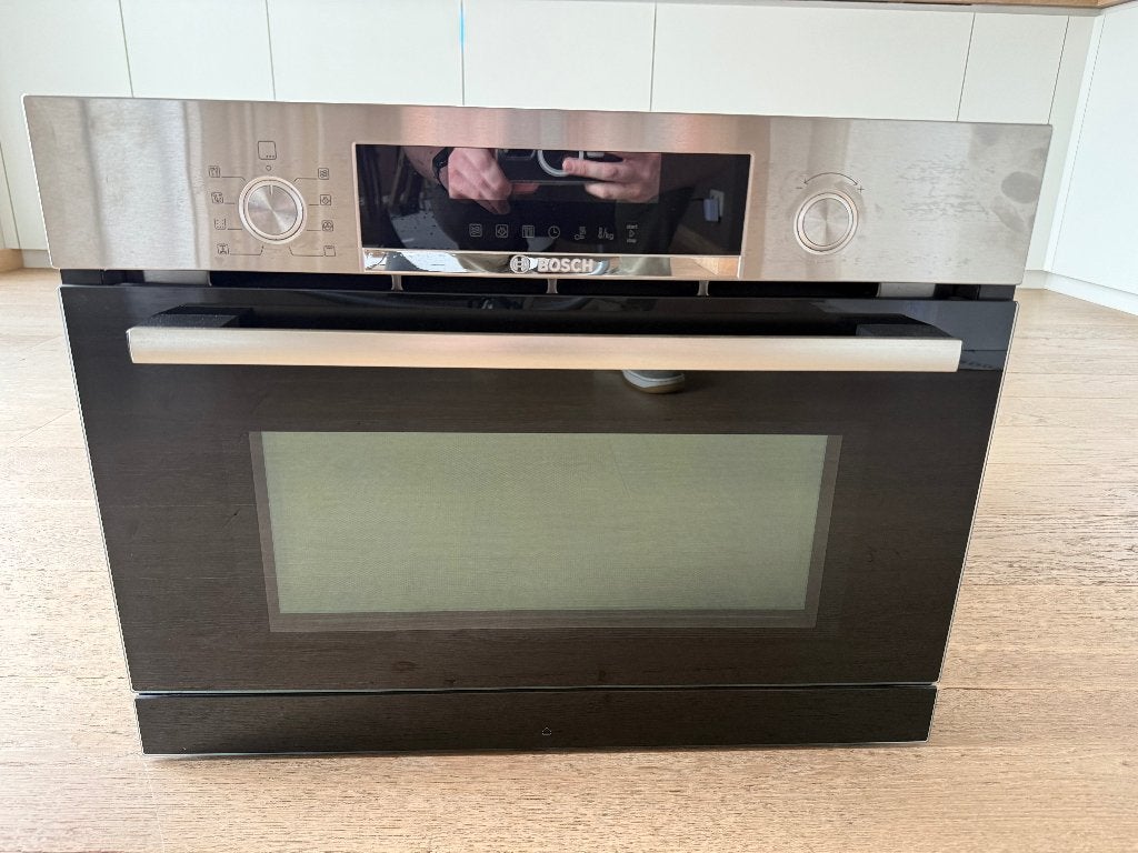 Bosch inbouw combi-microgolfoven (stoomfunctie defect), Ophalen, Gebruikt, Grill, Inbouw