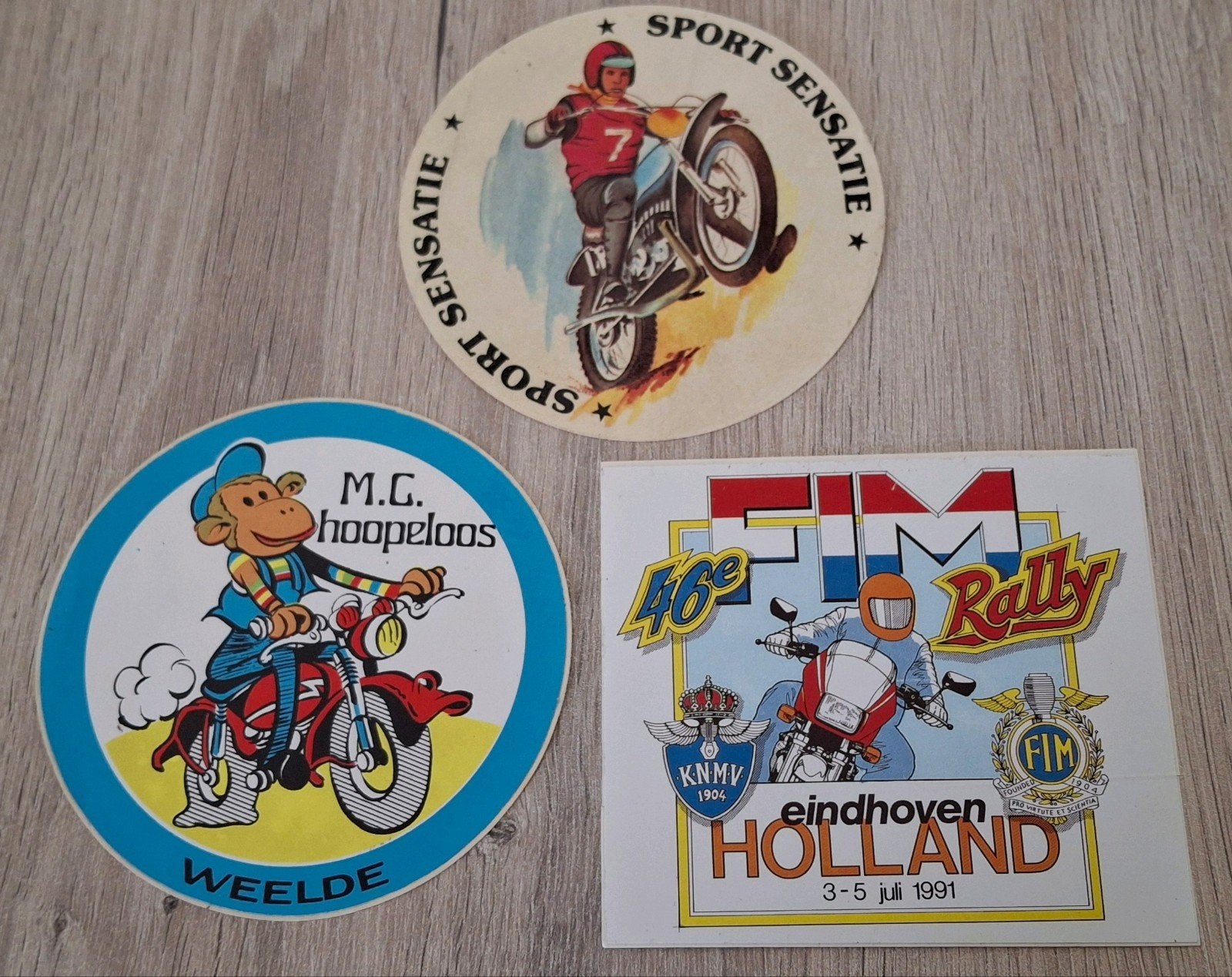 Lot fun stickers Moto motocross MC Weelde, Ophalen of Verzenden, Zo goed als nieuw, Auto of Motor