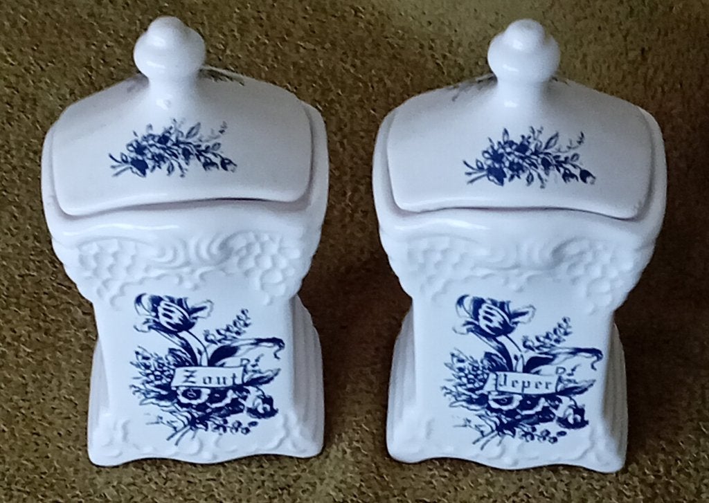 Vintage t delfts bleau blauwe en witte jerrycans, Antiek en Kunst, Ophalen of Verzenden