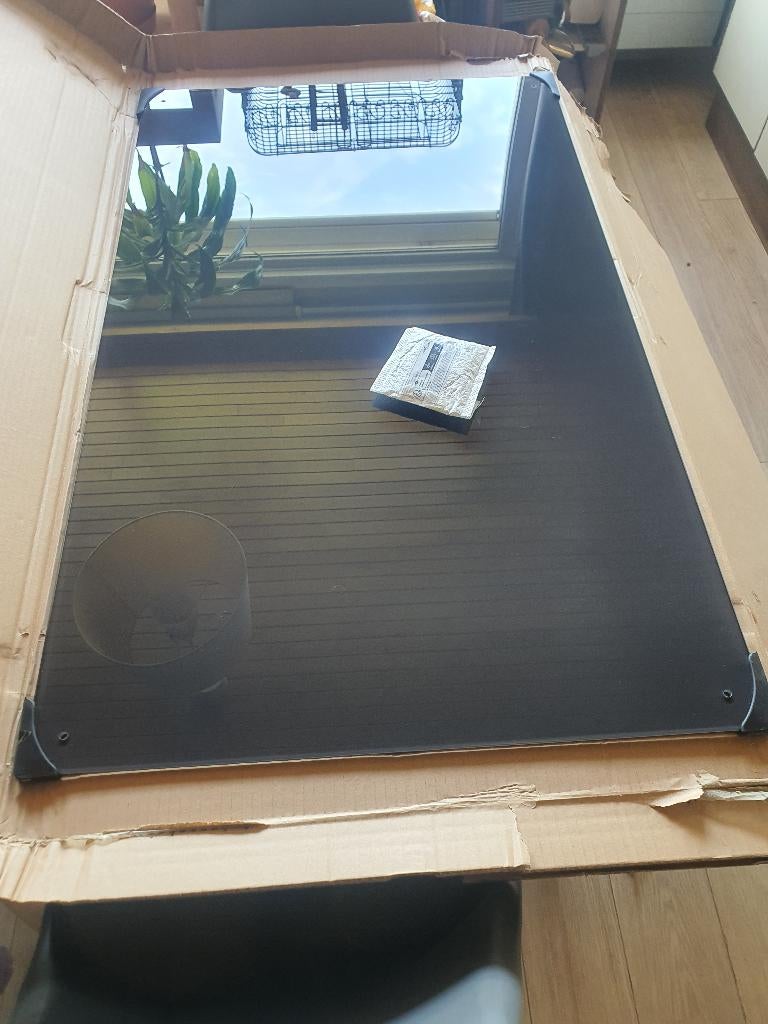 Glazen spatwand 100 x 60 cm donkergrijs, Enlèvement