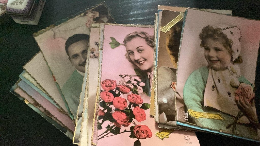 Lot de 28 anciennes carte postale dentelée année 50, Enlèvement ou Envoi