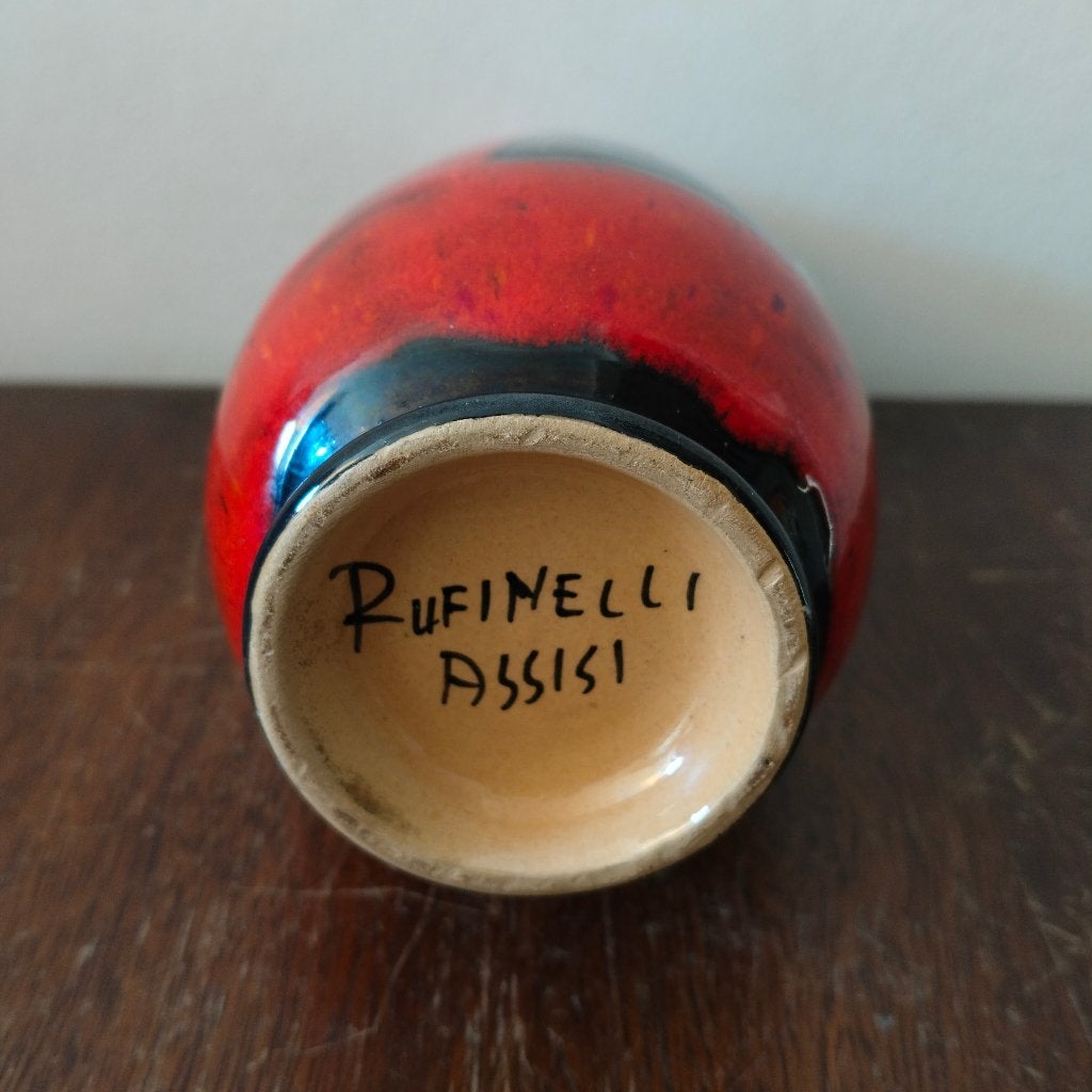 Vintage vaas Italiaans Rufinelli Assisi, Ophalen