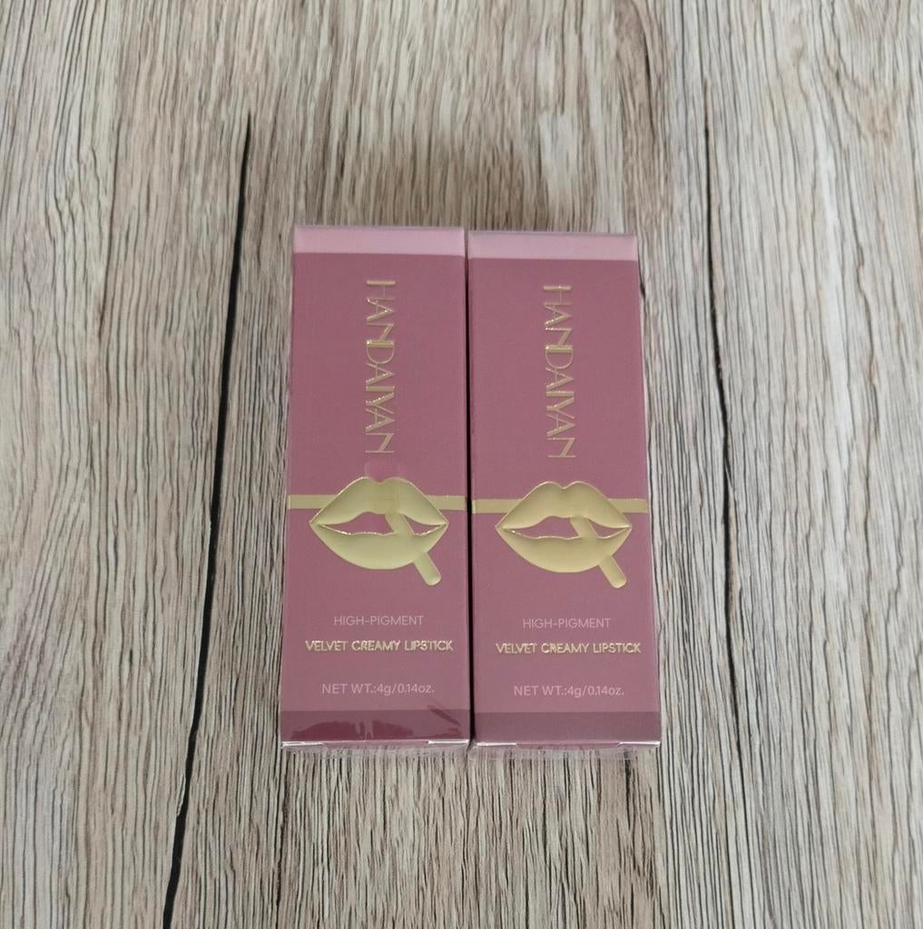 Set van 2 waterdichte fluwelen matte lipsticks, Rood, Lippen