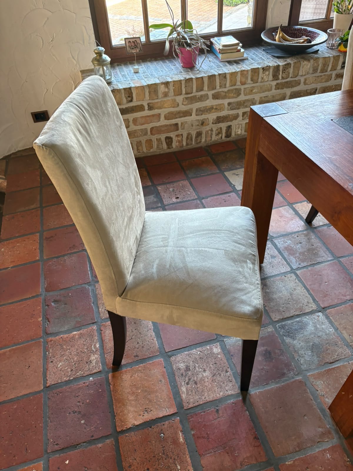 6 chaises avec housses lavables, Enlèvement, Utilisé