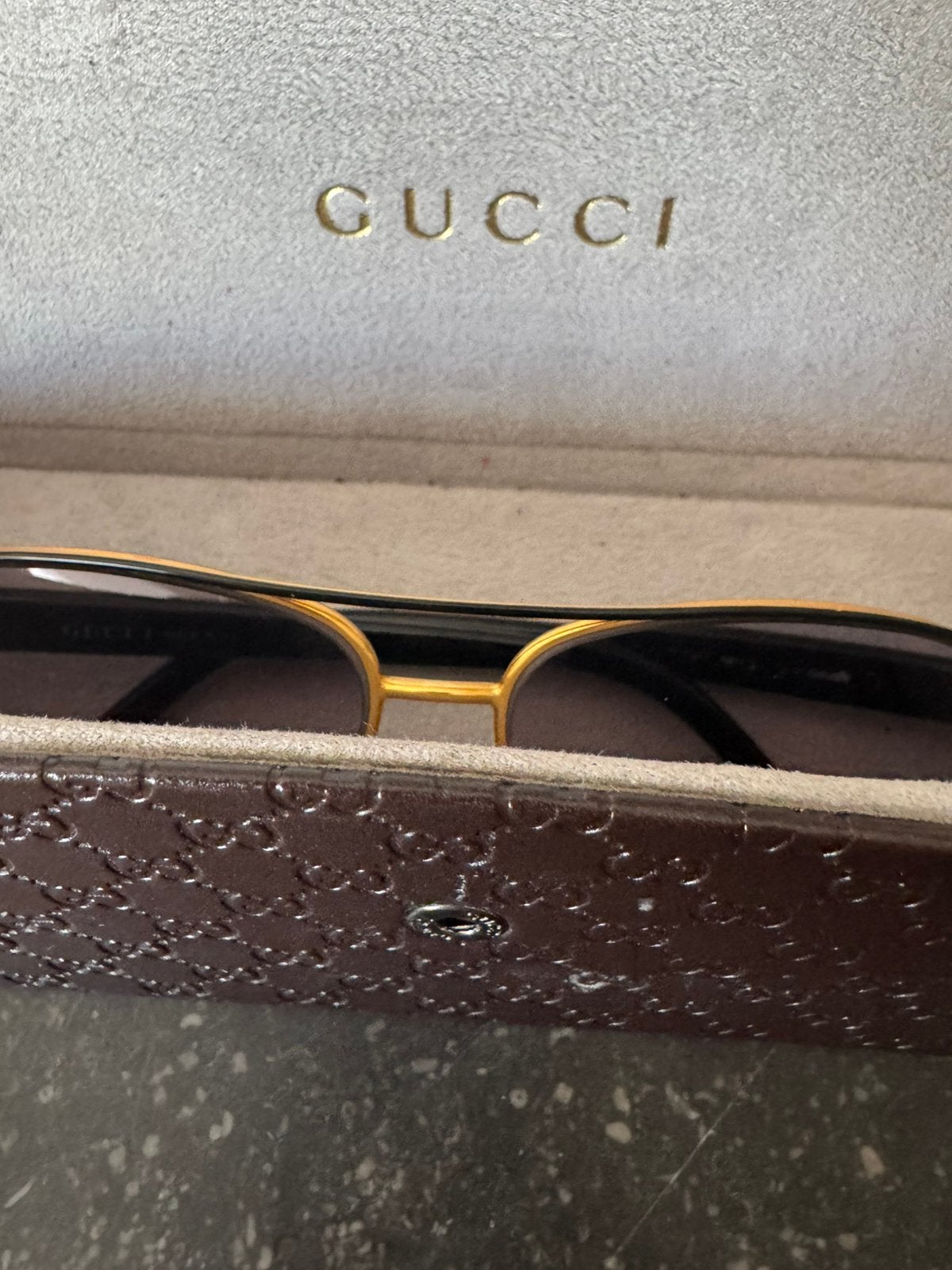 Vintage Gucci bril/zonnebril montuur  + originele koker, Overige merken, Gebruikt, Zonnebril op sterkte, Zwart