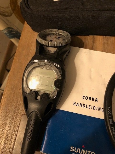 Duikcomputer Cobra lucht/nitrox, Ophalen, Zo goed als nieuw, Duikcomputer
