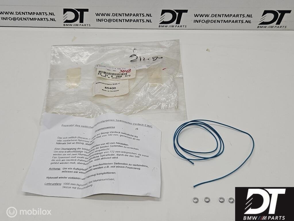 Cabriodak reparatie set BMW E36 54319068572, Auto-onderdelen, Nieuw, Ophalen of Verzenden