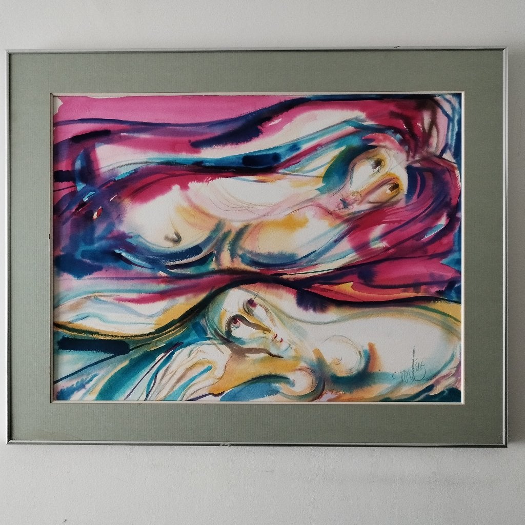 abstracte aquarel, Ophalen