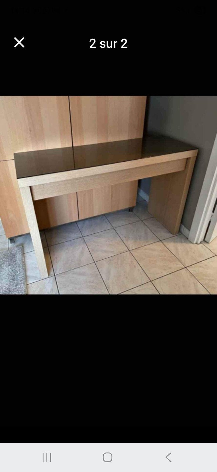 Console chêne blanchi ikea, Enlèvement ou Envoi, Utilisé, Chêne