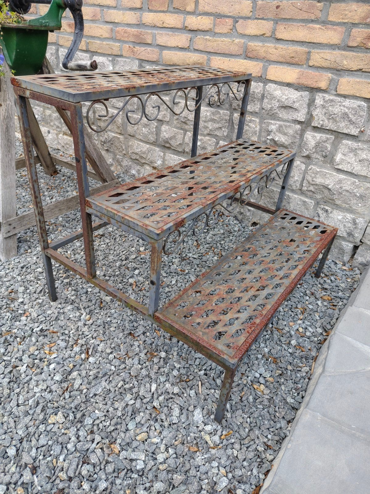 belle étagère en fer rustique à 3 étages, Enlèvement