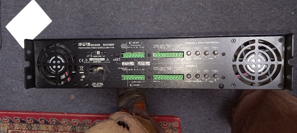 Apart pa2240bp 100v line versterker, Muziek en Instrumenten, Ophalen, Gebruikt, Minder dan 500 watt, P.A.