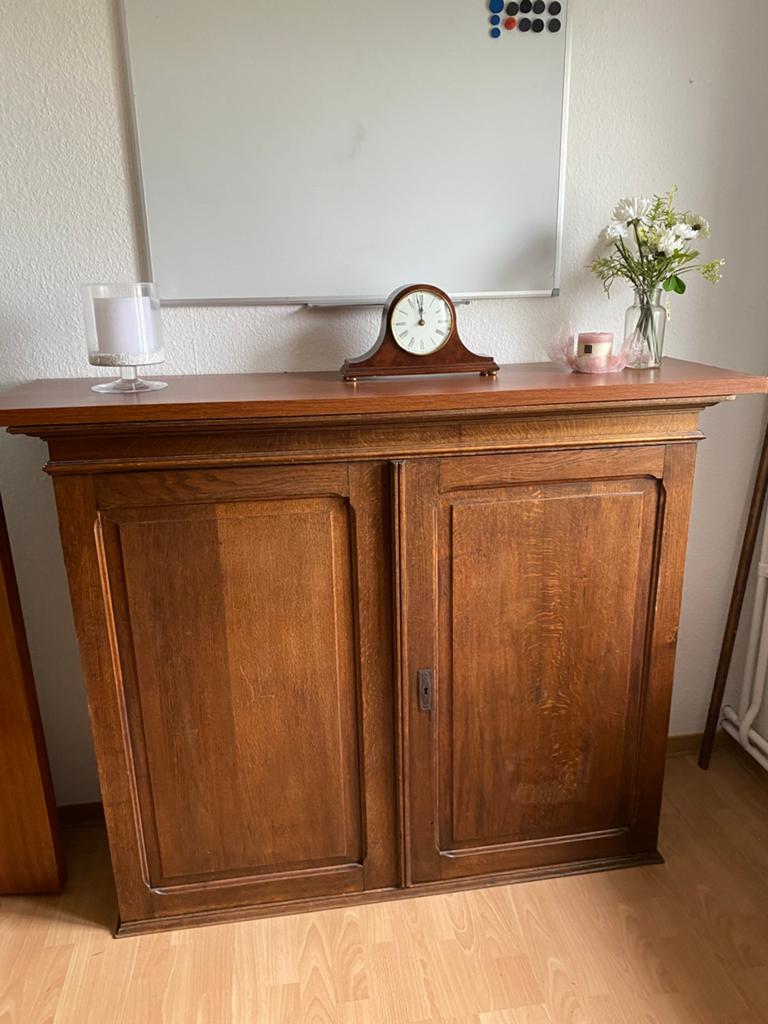 Antieke kast, Huis en Inrichting, Met plank(en), 100 tot 150 cm, Zo goed als nieuw, 25 tot 50 cm