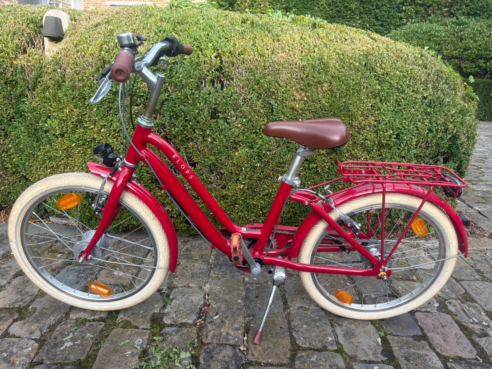 Meisjes fiets 24 inch - Elops - rood, Vélos & Vélomoteurs, Vélos | Filles, Enlèvement, Comme neuf, 24 pouces