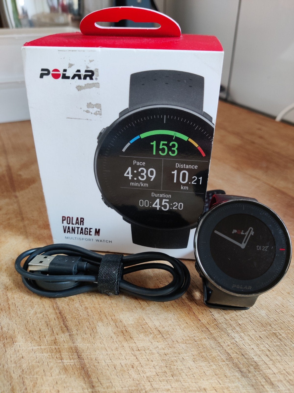 Polar Vantage M Multi-Sporthorloge, Sport en Fitness, Ophalen of Verzenden, Gebruikt, Polar, Waterdicht