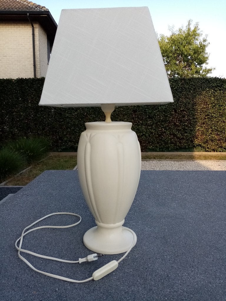 LAMPENVOET MET LAMPENKAP, Campagne, Avec abat-jour, Blanc, Utilisé