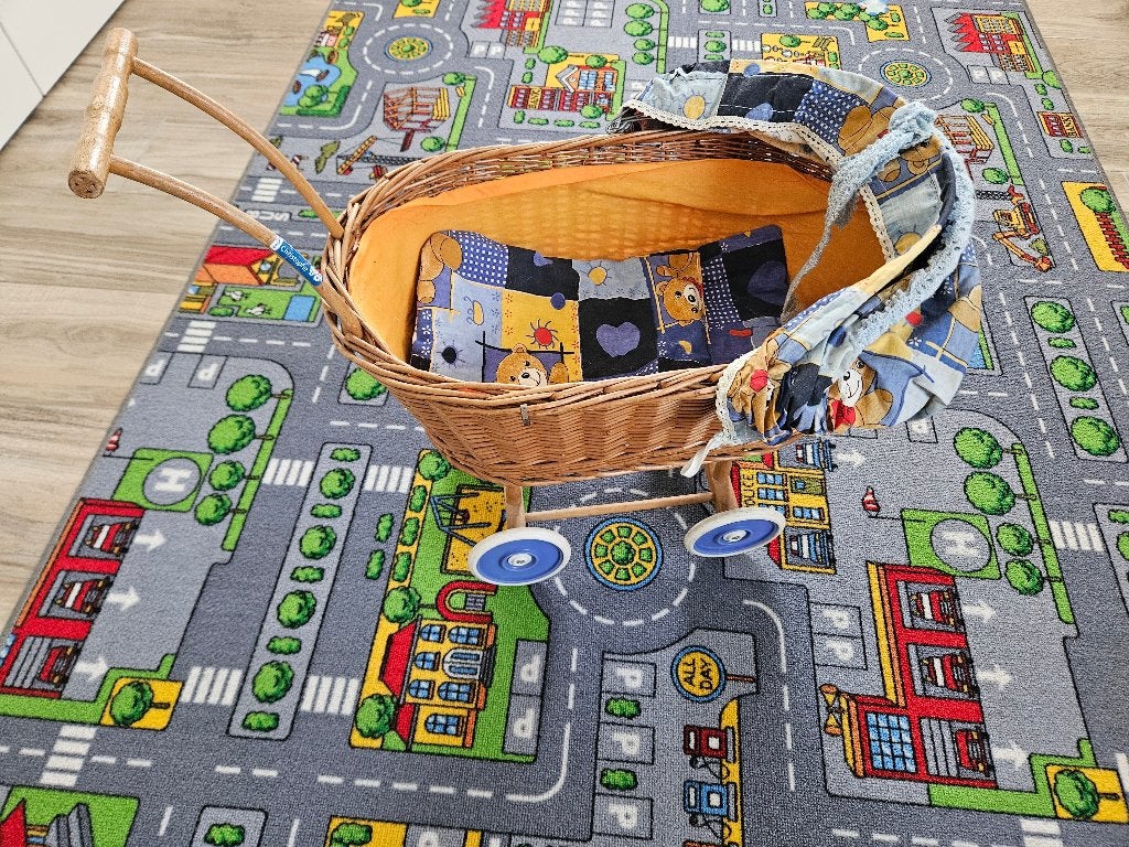 Retro rieten poppenwagentje, Ophalen, Gebruikt, Overige typen
