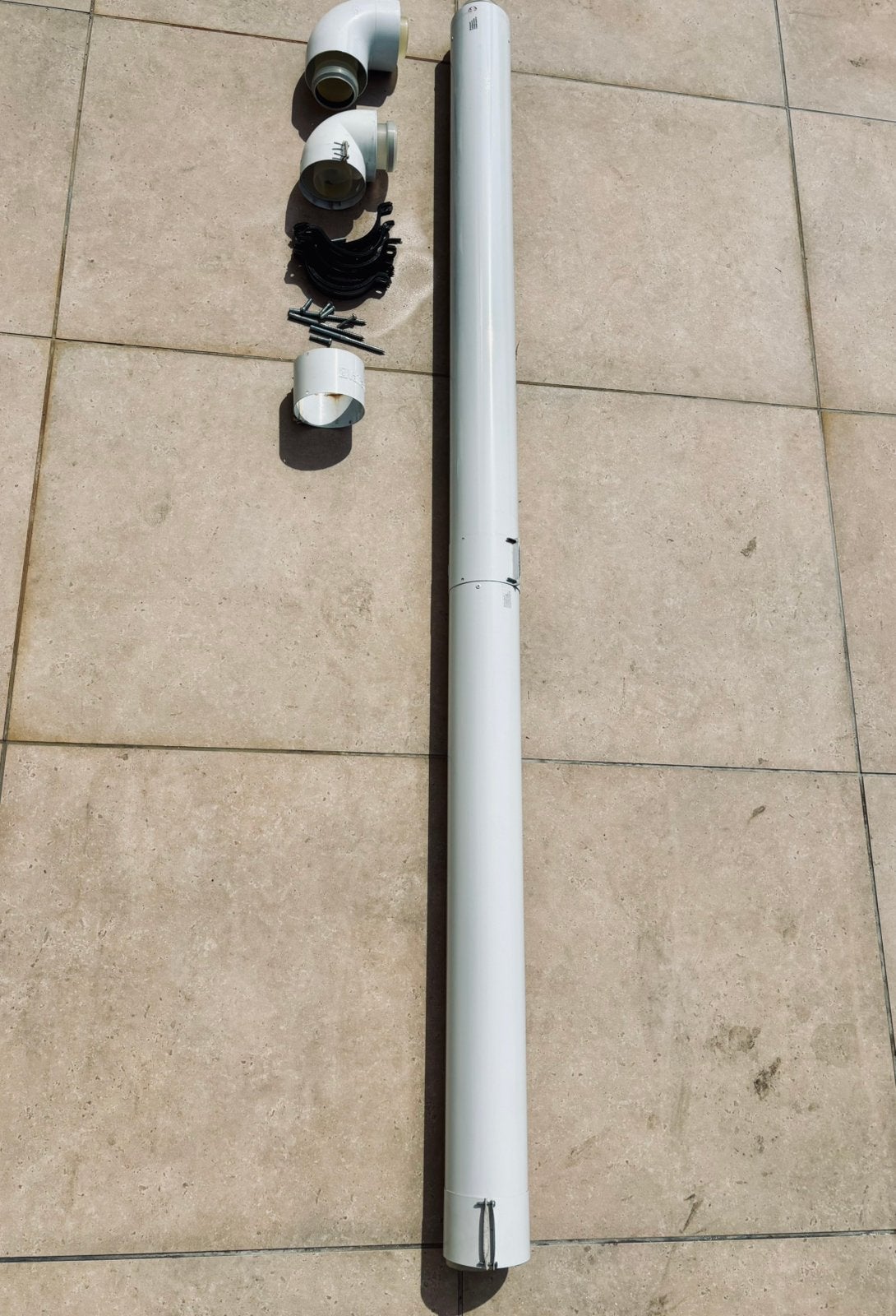 Vaillant schoorsteenmondstuk, Doe-het-zelf en Bouw, Ophalen, Afvoer, Gebruikt, Aluminium