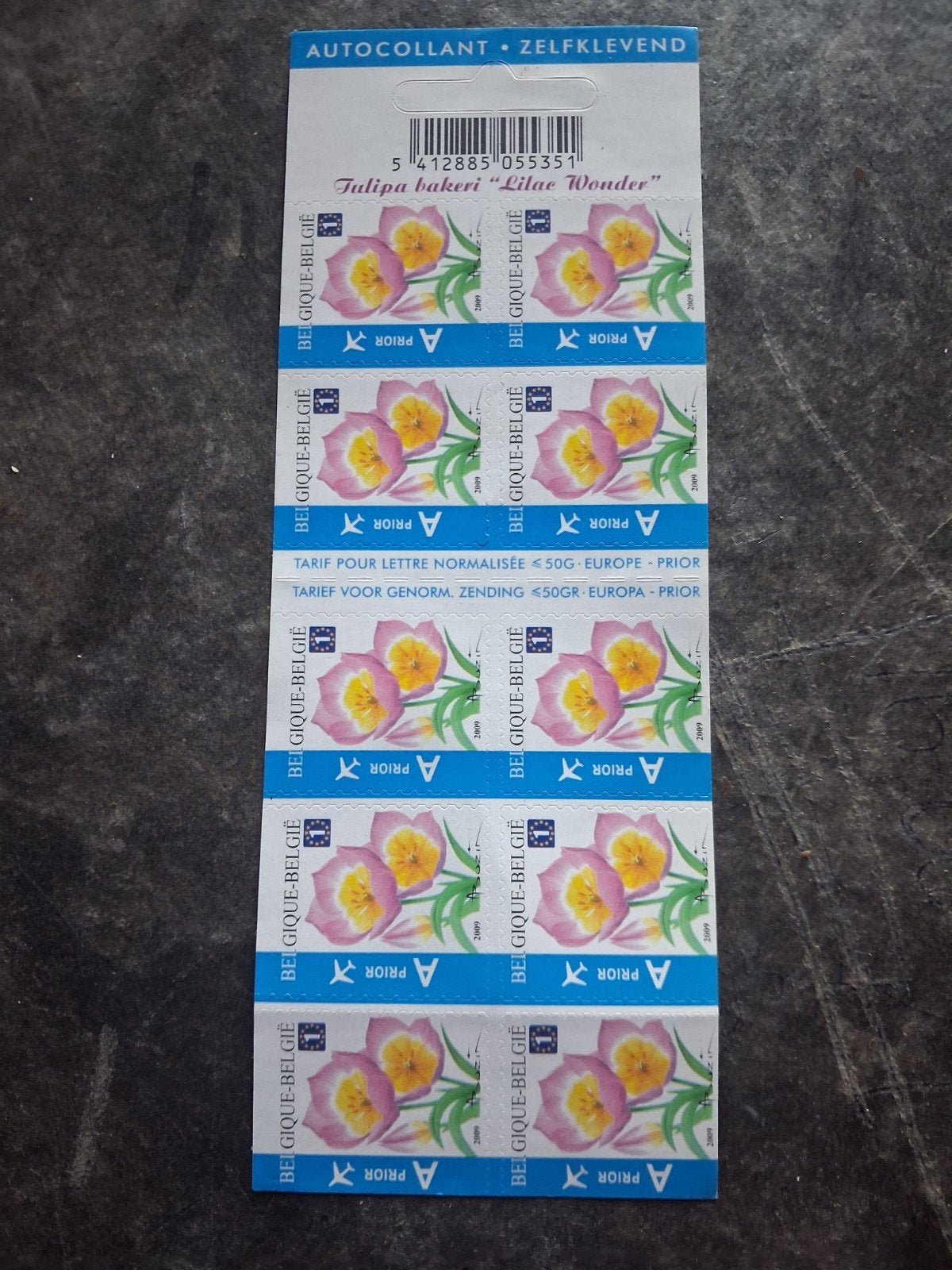 Vel van 10 zelfklevende postzegels nr. 1 Europa, Postzegels en Munten, Verzenden, Europa