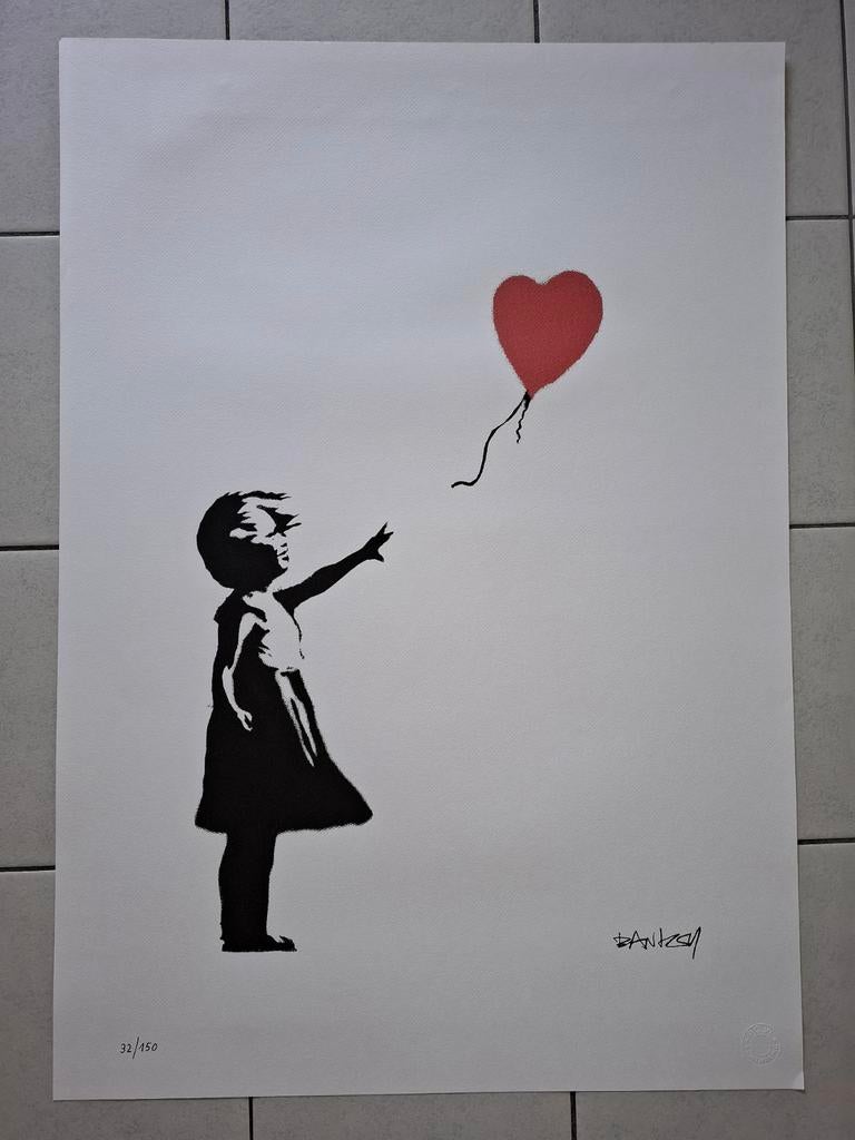 Banksy red balloon, Antiek en Kunst, Ophalen of Verzenden