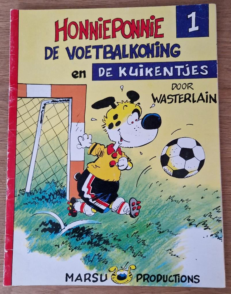Honnieponnie - De voetbalkoning en.. -1-1e dr(1990) Strip, Eén stripboek, Gelezen