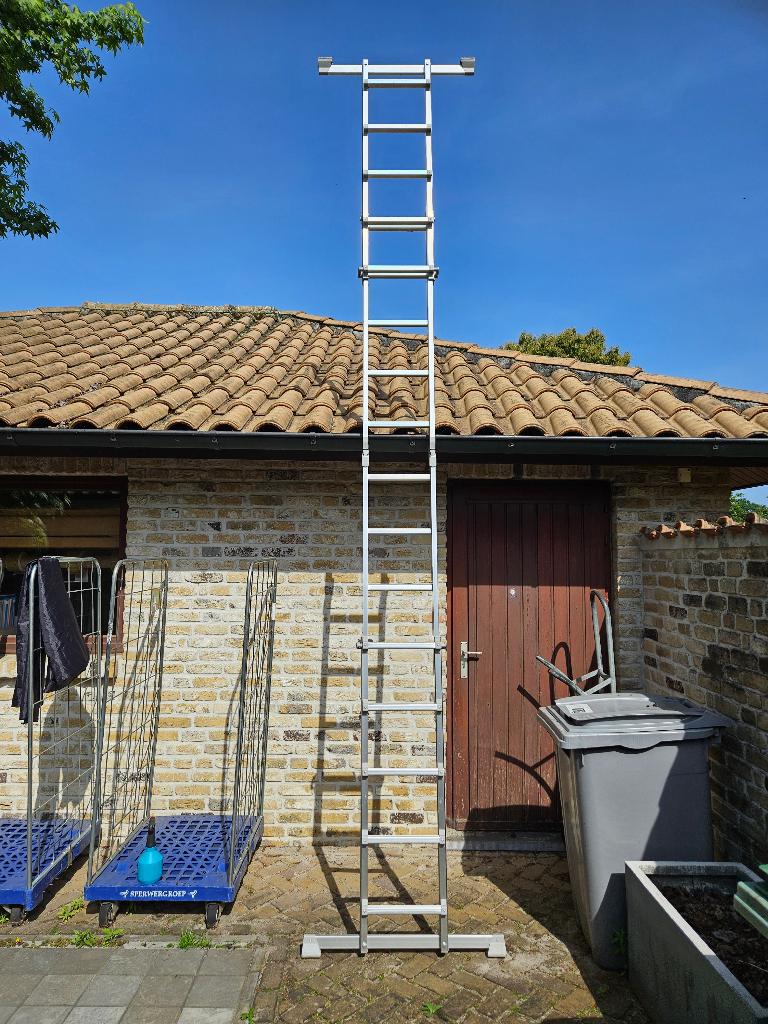 Échelle pliante multifonction GEBRA télescopique 4,57m. neuf, Bricolage & Construction, Échelles & Escaliers, Enlèvement, Comme neuf