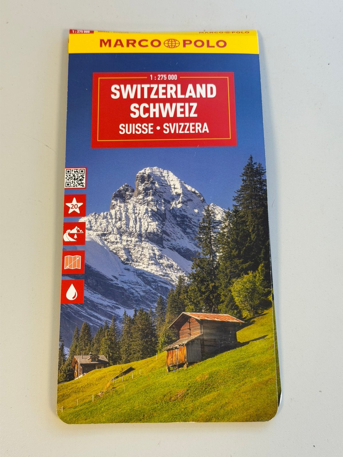 Marco Polo Wegenkaart Zwitserland 1:275.000 Switzerland map, Boeken, Ophalen of Verzenden, Zo goed als nieuw, Europa Overig, Landkaart