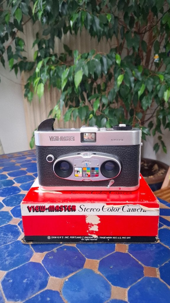 Sawyer's View-Master stereokleurencamera - vintage, Verzamelen, Foto-apparatuur en Filmapparatuur, Ophalen of Verzenden, 1960 tot 1980