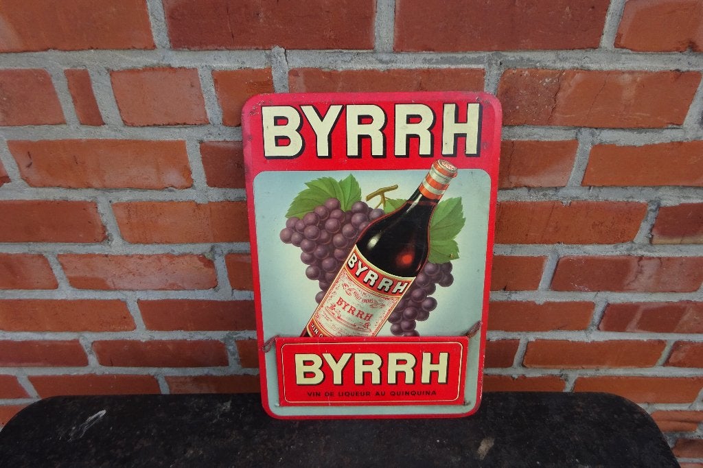 Byrrh présentoir original de 1950, Collections, Enlèvement, Utilisé, Panneau publicitaire