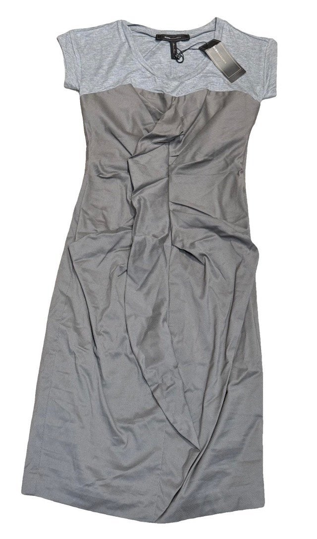 Nieuw 200€ BCBG MAX AZRIA bimateriaal jurk maat 34 XS, Ophalen of Verzenden, Nieuw, Grijs, Rok