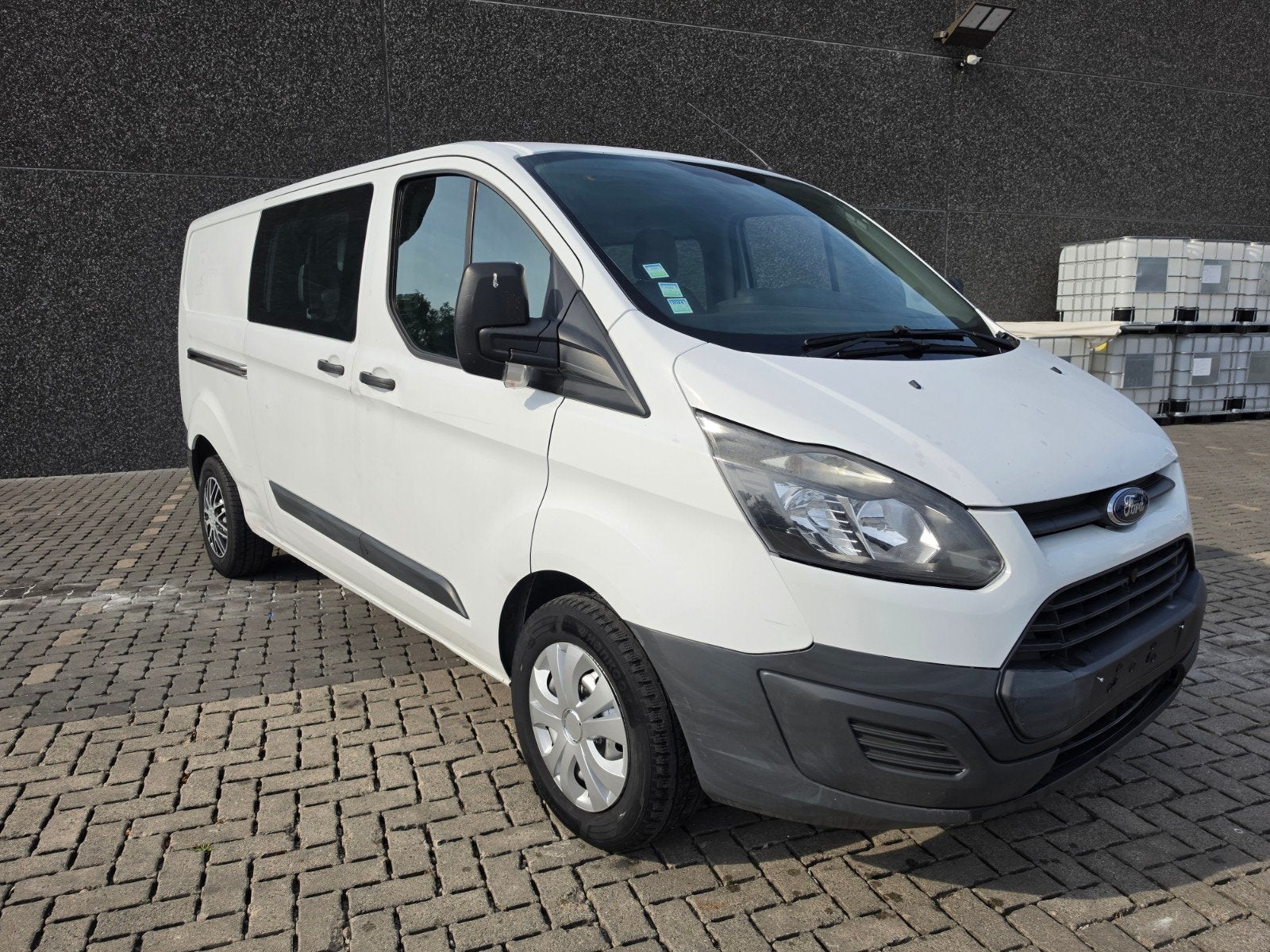 Ford Transit Custom Dubbele Cabine 5-zit 2016 Euro 5b Trek, Auto's, 4 cilinders, Wit, Bedrijf, Ford