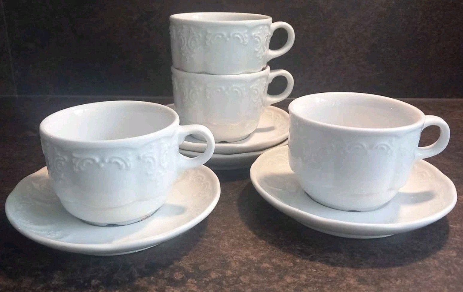 Tasses à café Rosenthal Monbijou avec logo Rombouts. blanc, Enlèvement ou Envoi, Porcelaine