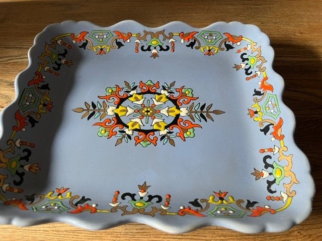 Très joli plat émaux Longwy vintage, Enlèvement