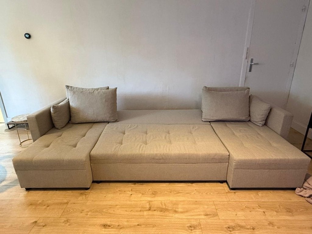 Zetel met bedfunctie en opbergruimte, Enlèvement, Utilisé, Tissus