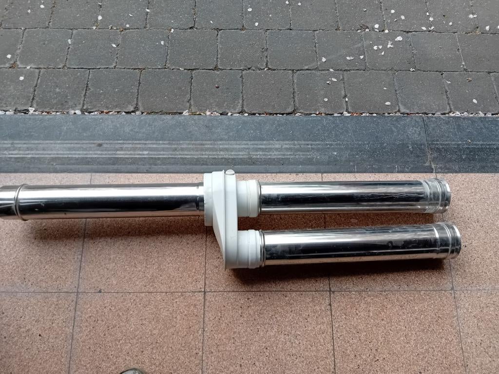 aansluiting voor gasketel 80/80-80/125, RVS buizen 80mm, Ophalen, Kachel
