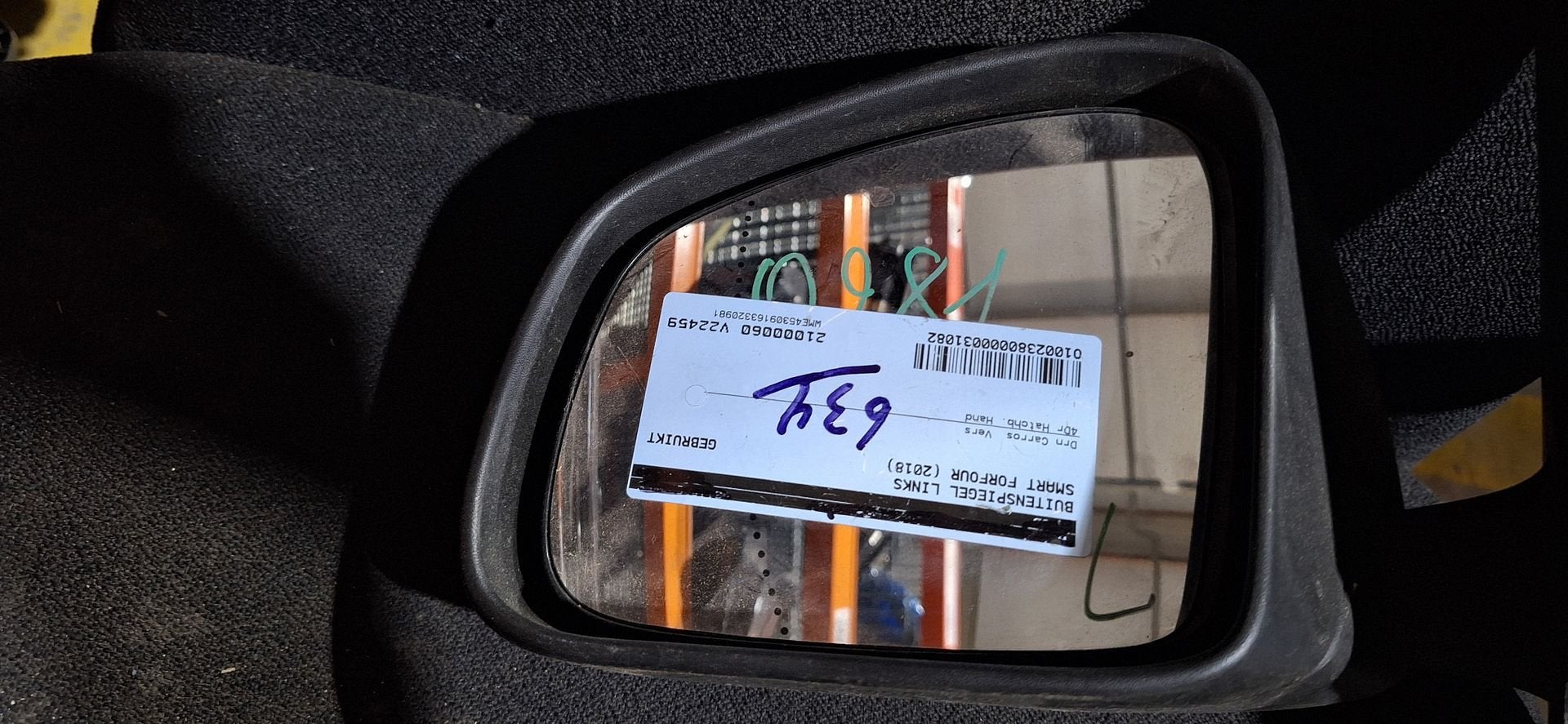 Smart Forfour / Renault Twingo (2014-2020) Buitenspiegel Lin, Gebruikt, -, -, Ophalen of Verzenden