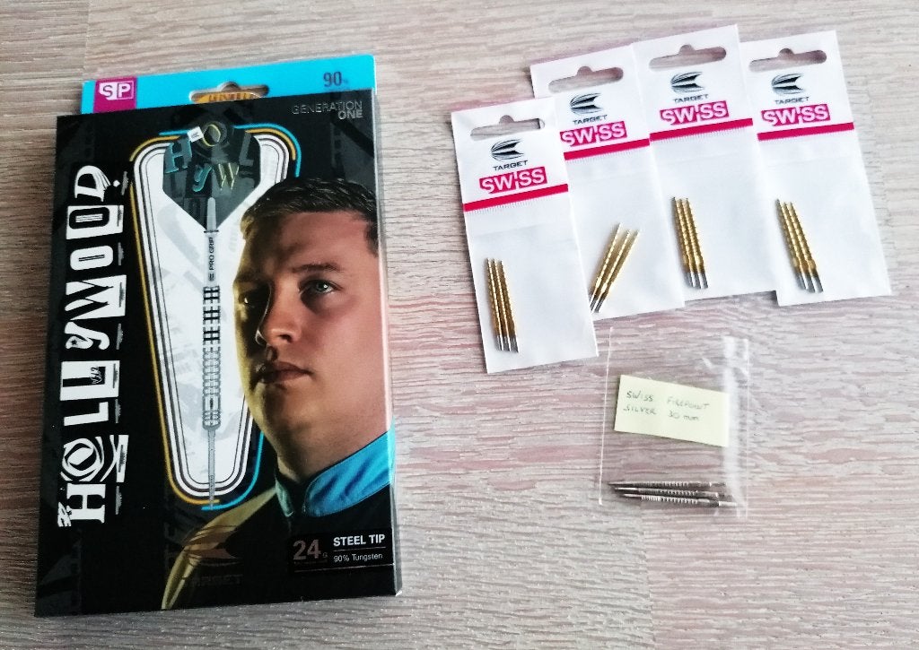 Target Chris Dobey Swiss Point 90% One Generation 24 gram., Sport en Fitness, Ophalen of Verzenden, Nieuw, Pijlen