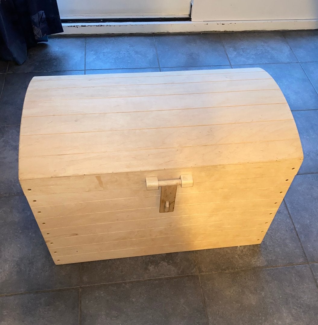 Ruime houten opbergkist, Moins de 50 cm, 50 à 100 cm, Comme neuf, Enlèvement