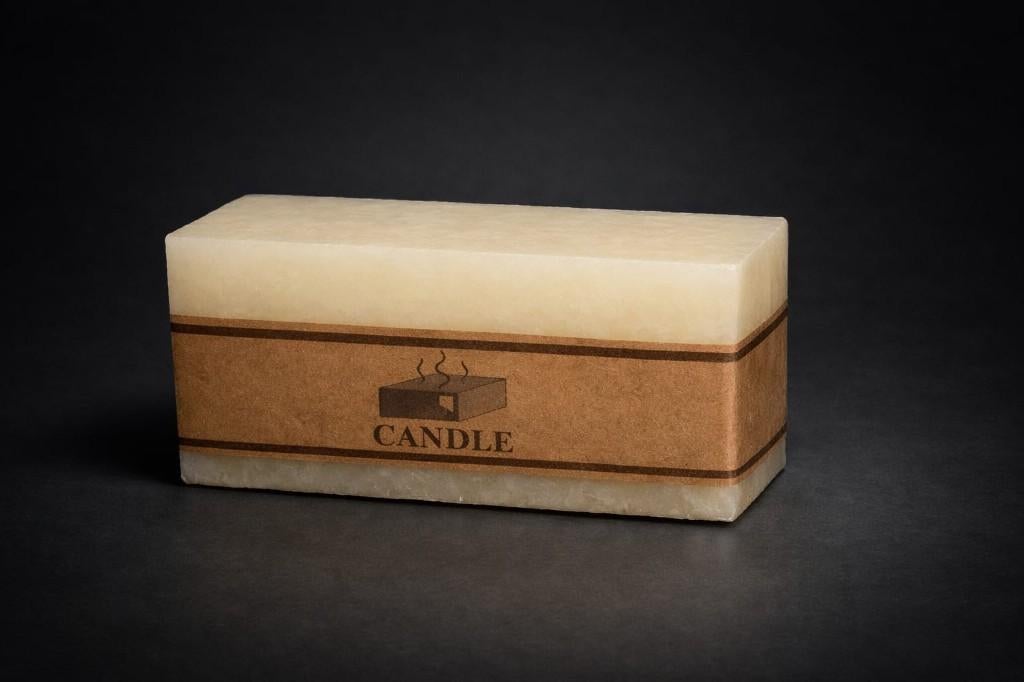 Bougie rectangulaire blanche en paraffine., Enlèvement, Neuf, Blanc, Bougie