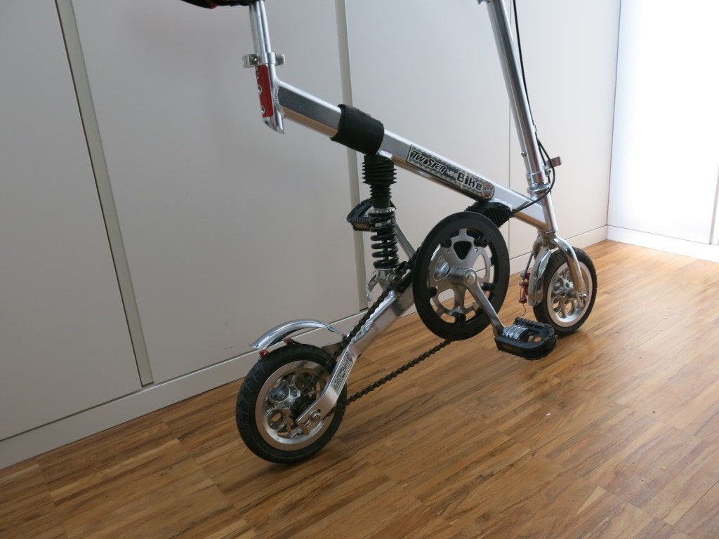 Vélo pliable Minibike Twisterbike +porte-bébé, Enlèvement ou Envoi, Comme neuf