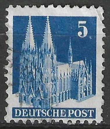 Allemagne Bizone 1948 - Yvert 43 - Cathédrale de Cologn (ST), Timbres & Monnaies, Timbres | Europe | Allemagne, Envoi, Affranchi
