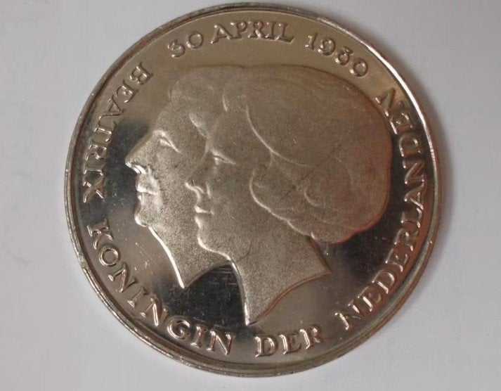 Munt 1980 2,5 Gulden Nederland - Misslag, Timbres & Monnaies, Monnaies | Pays-Bas, Enlèvement ou Envoi, Reine Beatrix, 2½ florins