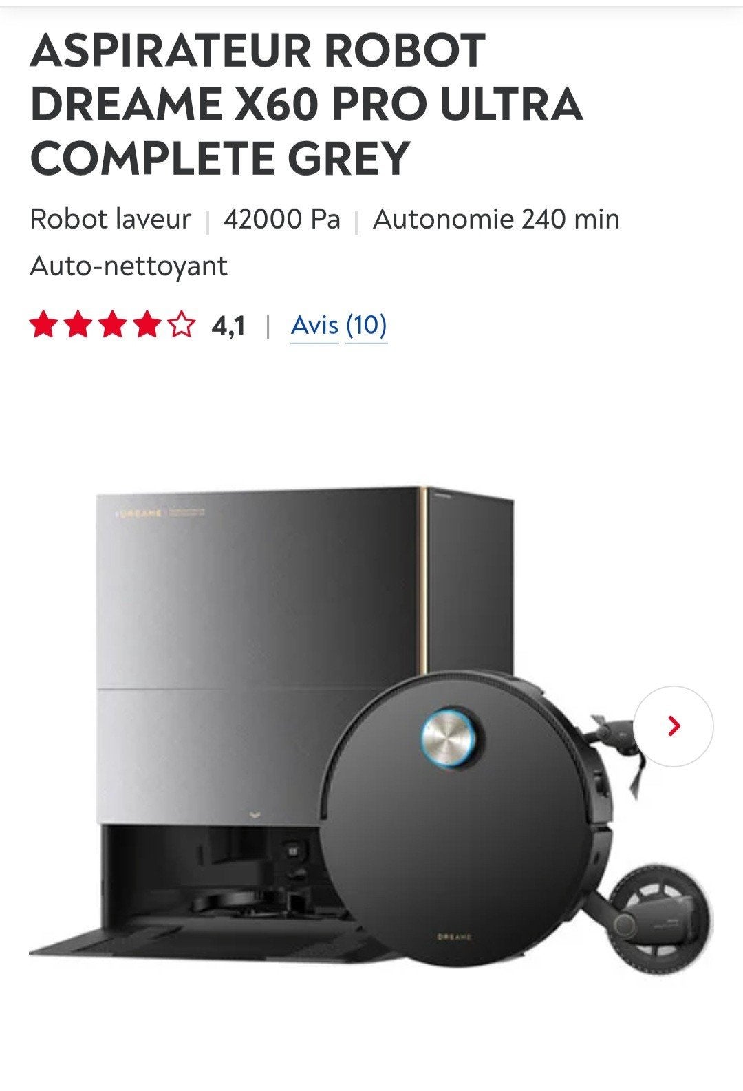 Aspirateur-laveur DREAME X60 pro ultra complete noir NEUF, Electroménager, Enlèvement, Neuf