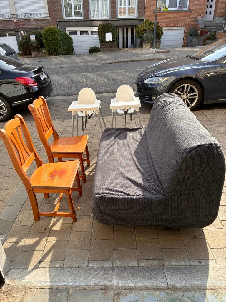 Zetelbed Ikea LYCKSELE LÖVÅS, Huis en Inrichting, Ophalen, Gebruikt, Tweepersoons, Grijs
