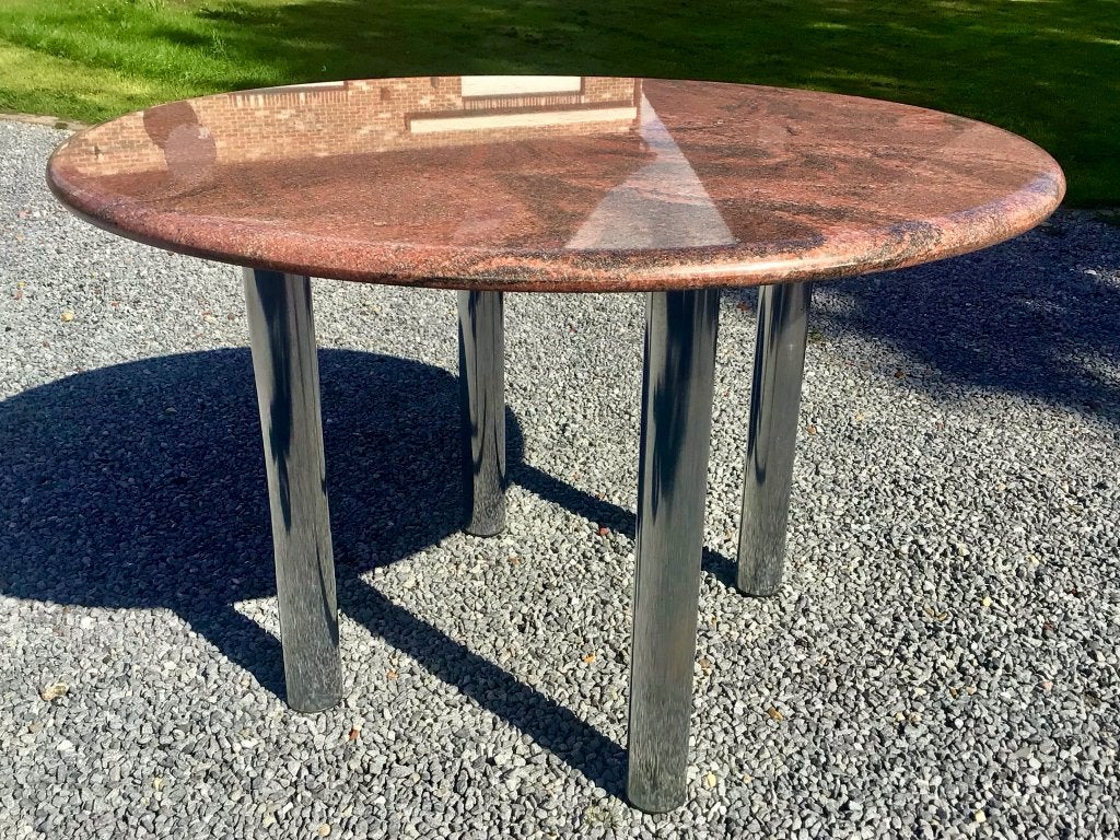Vintage 70s Red Granite Diner Table, Huis en Inrichting, Ophalen, Gebruikt
