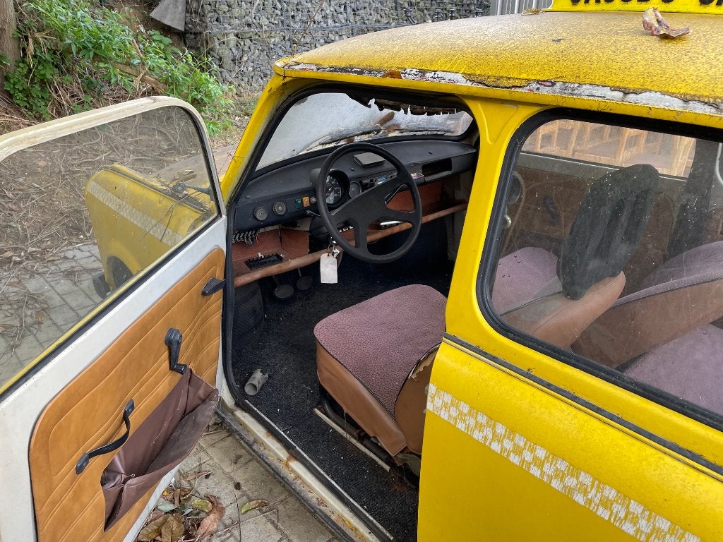 Trabant 1967 oude taxi Duitsland, Auto's, Overige Auto's, Stof, 495 kg, Geel, Overige kleuren